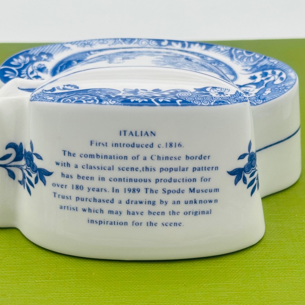 Spode Blue Italian Collector Paperweight in Teacup Form Display RARE - Picture 3 of 7